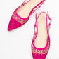 Brace Fuchsia Mesh Flat Sandal (Women)