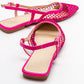Brace Fuchsia Mesh Flat Sandal (Women)