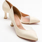 Vera Cream Glitter Pointed Toe Pump (Women)