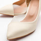 Vera Cream Glitter Pointed Toe Pump (Women)