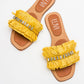 Lupe - Yellow Jeweled Slide (Women)