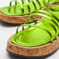 Angela - Metallic Green Sandal (Women)