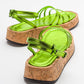 Angela - Metallic Green Sandal (Women)