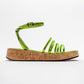 Angela - Metallic Green Sandal (Women)