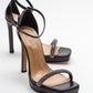 Unos - Black Stone-Embellished Single-Strap High-Heel Evening Shoe (Women)