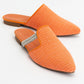 Pesa - Orange Woven Stone-Embellished Slide (Women)