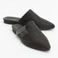 Pesa - Black Woven Embellished Slide (Women)