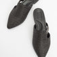 Pesa - Black Woven Embellished Slide (Women)