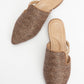 Pesa - Brown Woven Embellished Slide (Women)