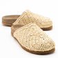 LOOP Beige Woven Slide Sandal (Women)
