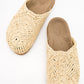 LOOP Beige Woven Slide Sandal (Women)