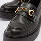 Simone - Black Bit Platform Loafers