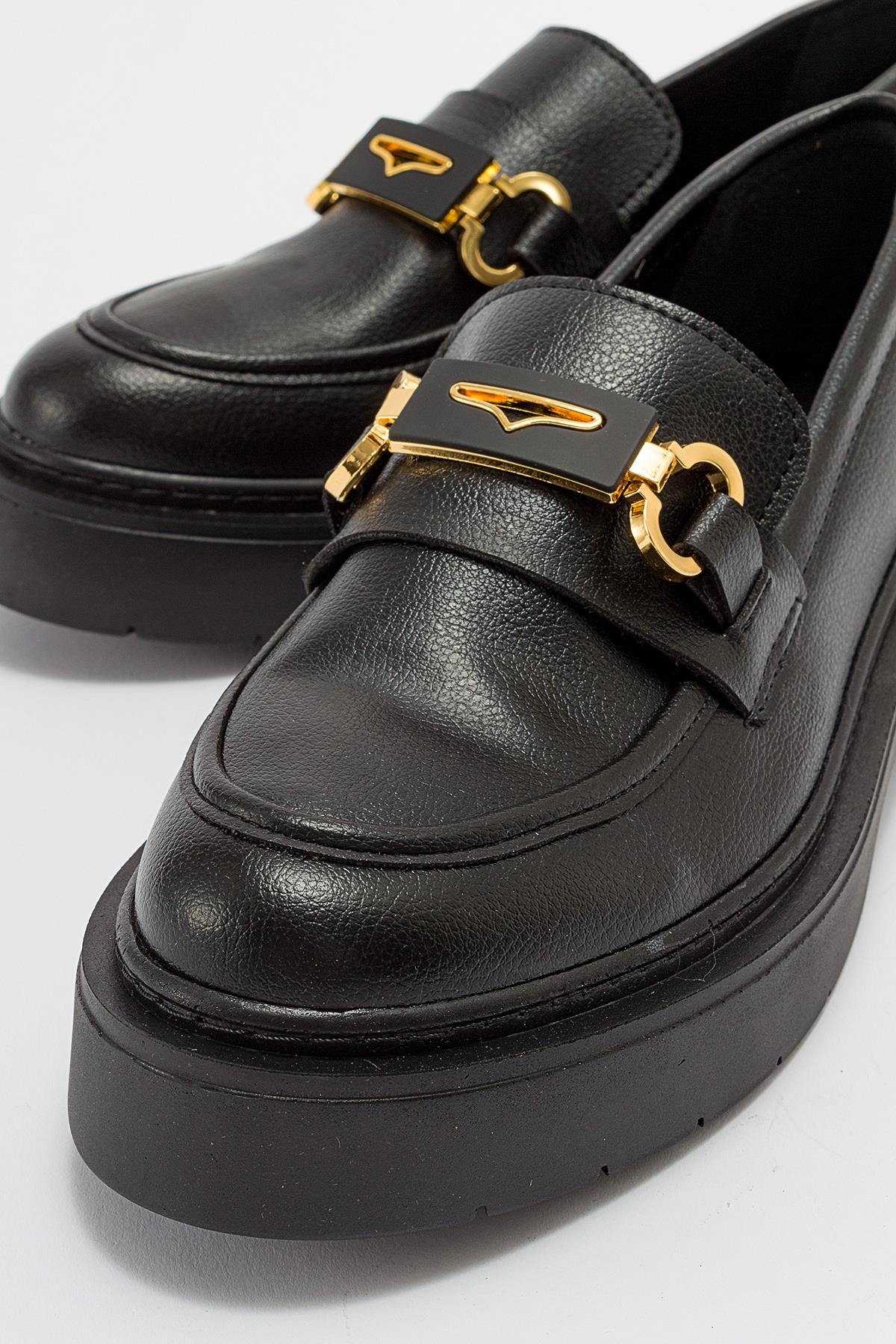 Simone Black Bit Platform Loafers – Prologue Shoes