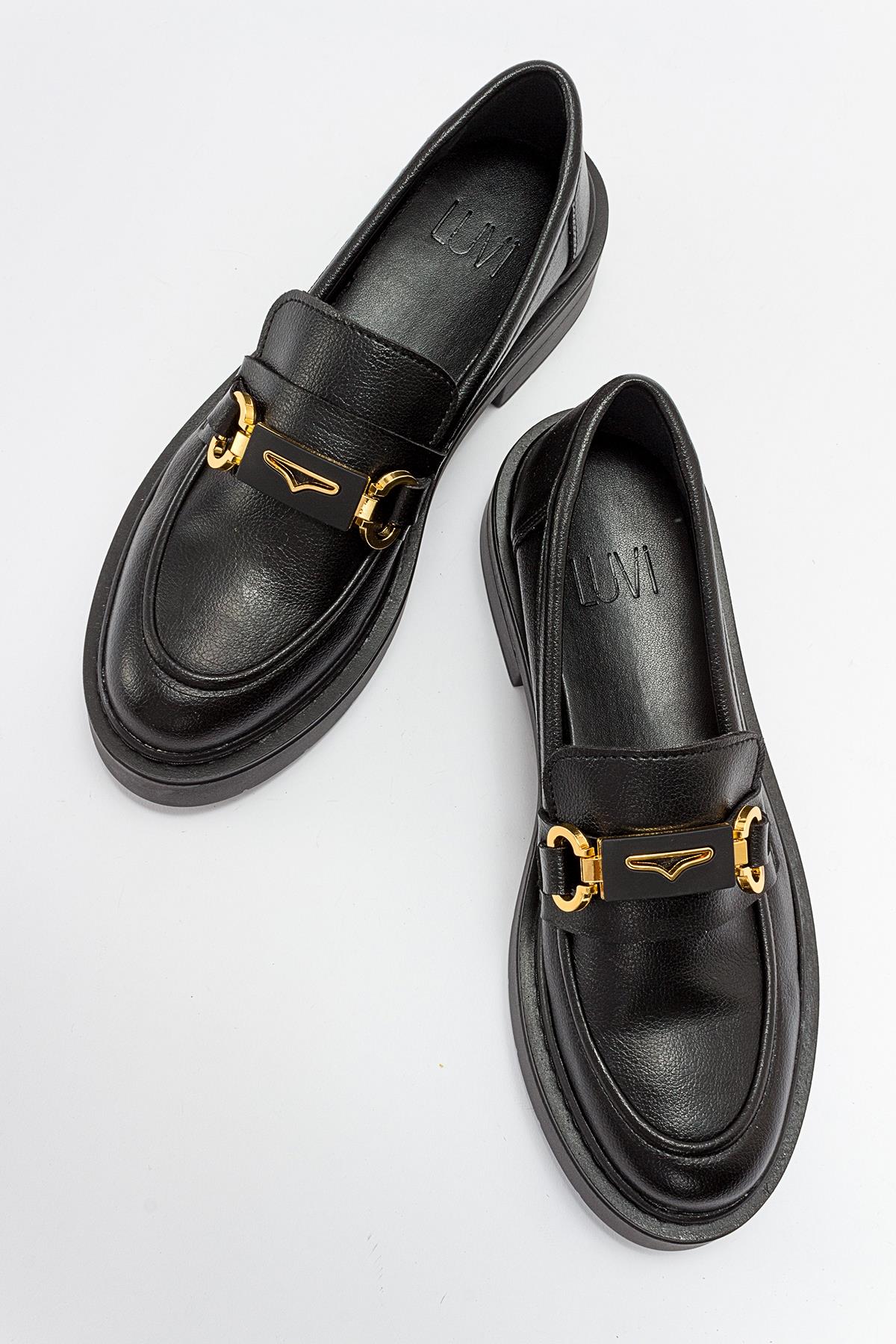 Simone - Black Bit Platform Loafers – Prologue Shoes
