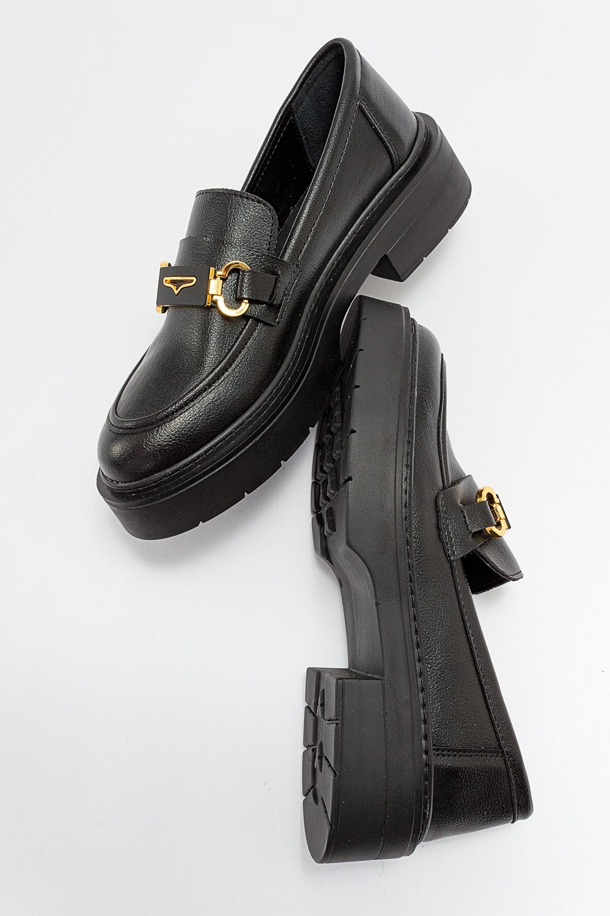 Simone - Black Bit Platform Loafers – Prologue Shoes