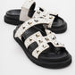 VOYAGE White Studded Slide Sandal (Women)