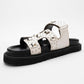 VOYAGE White Studded Slide Sandal (Women)