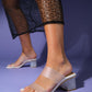 Elara White Transparent Strap Sandal (Women)