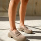 Josie - Beige Suede Loafers