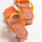 Elara Orange Transparent Strap Sandal (Women)