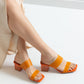 Elara Orange Transparent Strap Sandal (Women)