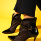 Grove - Black Patent Back-Zip High Heel Boot (Women)