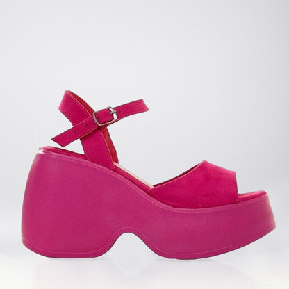 Barb - Pink Chunky Wedges