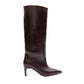 Cassandra Burgundy Cilt High‑Heel Boot (Women)