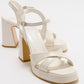 Yvonne - Ivory Platform Sandals