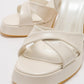 Yvonne - Ivory Platform Sandals