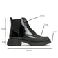 Challo - Black Lace-Up Elastic Ankle Boot (Women)