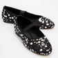 Grego Silver Sequin Embellished Flat (Women)