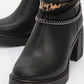 Boliva - Black Block Heel Boot (Women)