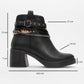 Boliva - Black Block Heel Boot (Women)