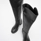 Moreni - Black Stretch Detail Buckle Block Heel Knee-High Boot (Women)