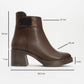 Rashe - Brown Buckled Block Heel Boot (Women)