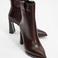 Aja - Burgundy Red Block Heel Convertible Knee-high Boot (women)