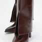 Aja - Burgundy Red Block Heel Convertible Knee-high Boot (women)