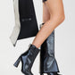Aja - Black Block Heel Convertible Knee-High Boot (Women)