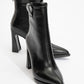 Aja - Black Block Heel Convertible Knee-High Boot (Women)