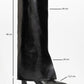 Aja - Black Block Heel Convertible Knee-High Boot (Women)