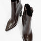 Aja - Brown Block Heel Convertible Knee-High Boot (Women)