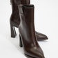 Aja - Brown Block Heel Convertible Knee-High Boot (Women)