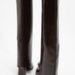 Aja - Brown Block Heel Convertible Knee-High Boot (Women)
