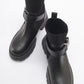 Valon - Black Buckle Knit-Detail Boot (Women)