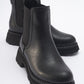 Marly - Black Elastic Chelsea Boot (Women)