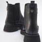 Marly - Black Elastic Chelsea Boot (Women)