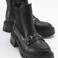 Vesper Black Buckled Chelsea Boot (Women)