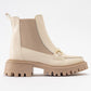 Vesper Beige Buckled Chelsea Boot (Women)