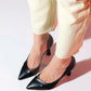 653 - Black Heeled Shoe (Women)